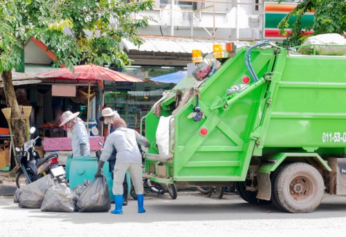 Temple with clean surroundings showcasing effective waste management
