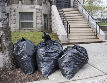 Automated waste collection system in a temple environment